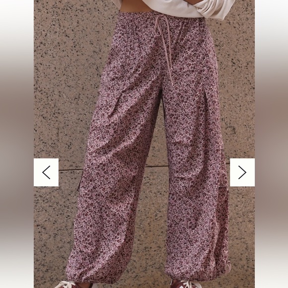 Anthropologie Purple Patterned Joggers - Picture 3 of 12